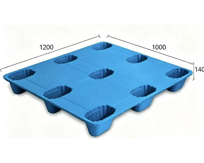 1210 Nine-footed blow-molded tray with no ridges